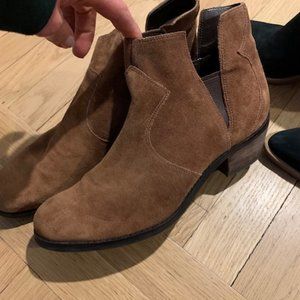 Cole Haan brown suede boots with heel